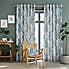 Catherine Lansfield Hartwood Leaf Green Eyelet Curtains  undefined