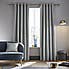 Catherine Lansfield So Soft Luxe Velvet Silver Eyelet Curtains  undefined