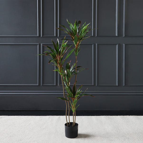 Artificial Real Touch Red Dracaena in Black Plant Pot image 1 of 1