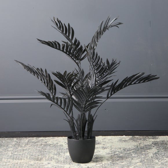 Artificial Real Touch Areca Palm Plant In Black Plant Pot