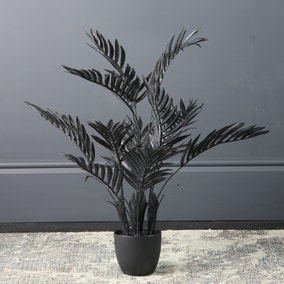 Artificial Real Touch Areca Palm Black 70cm
