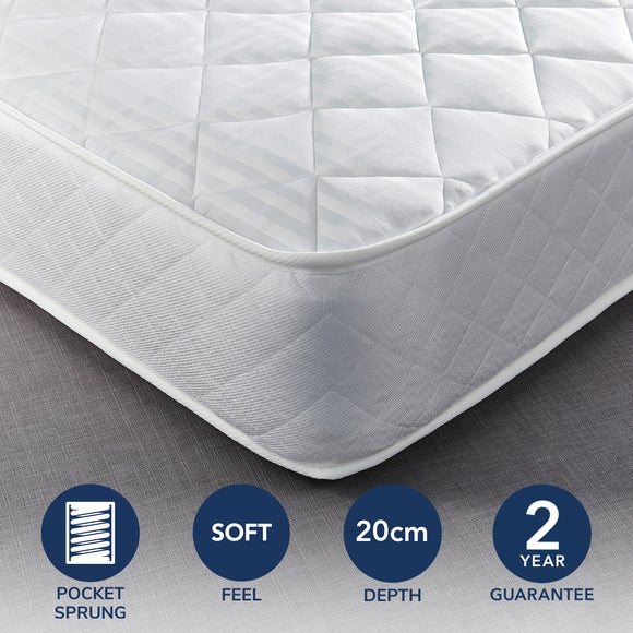 20cm deep pocket sprung mattress