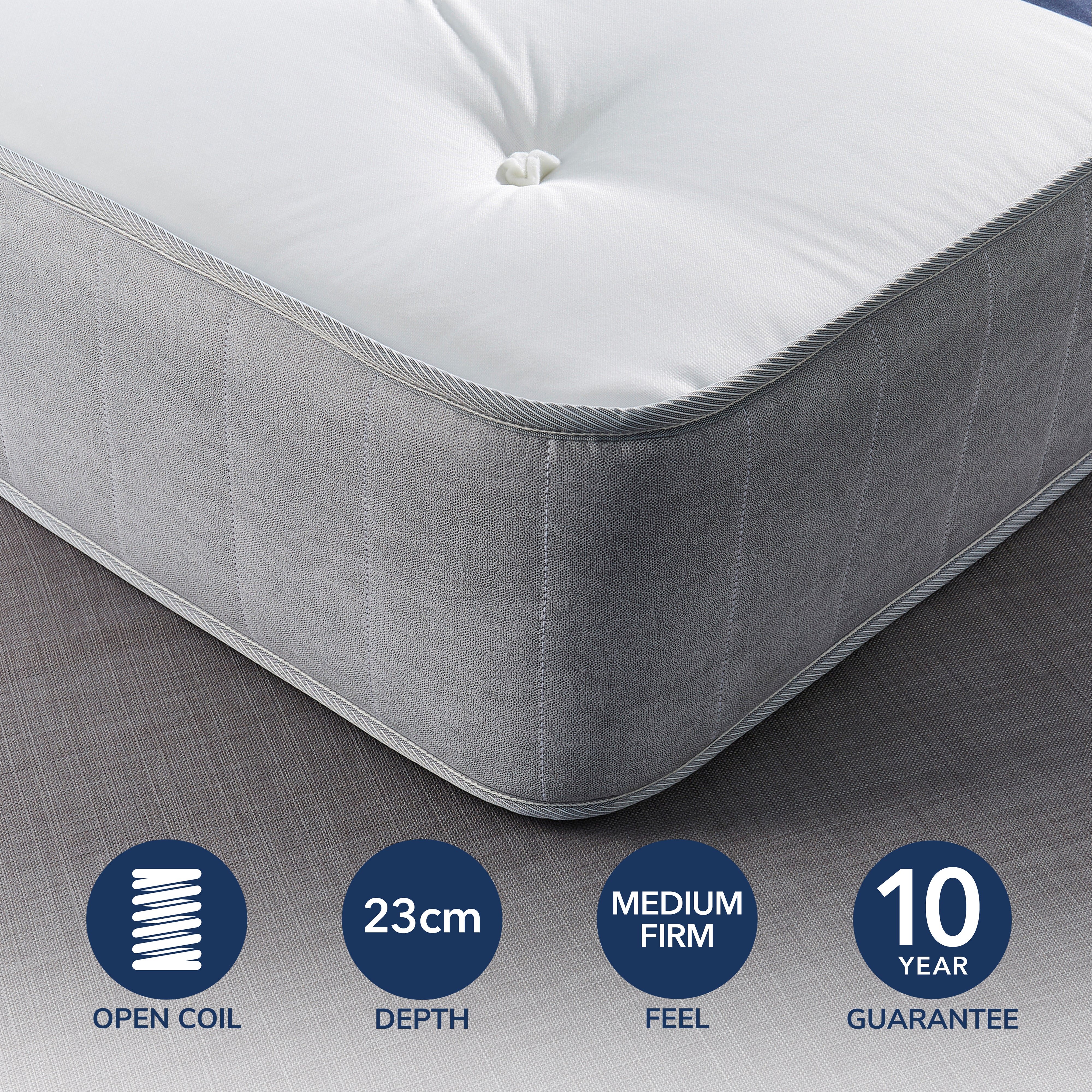 Fogarty Just Right Extra Comfort Orthopaedic Open Coil Mattress White