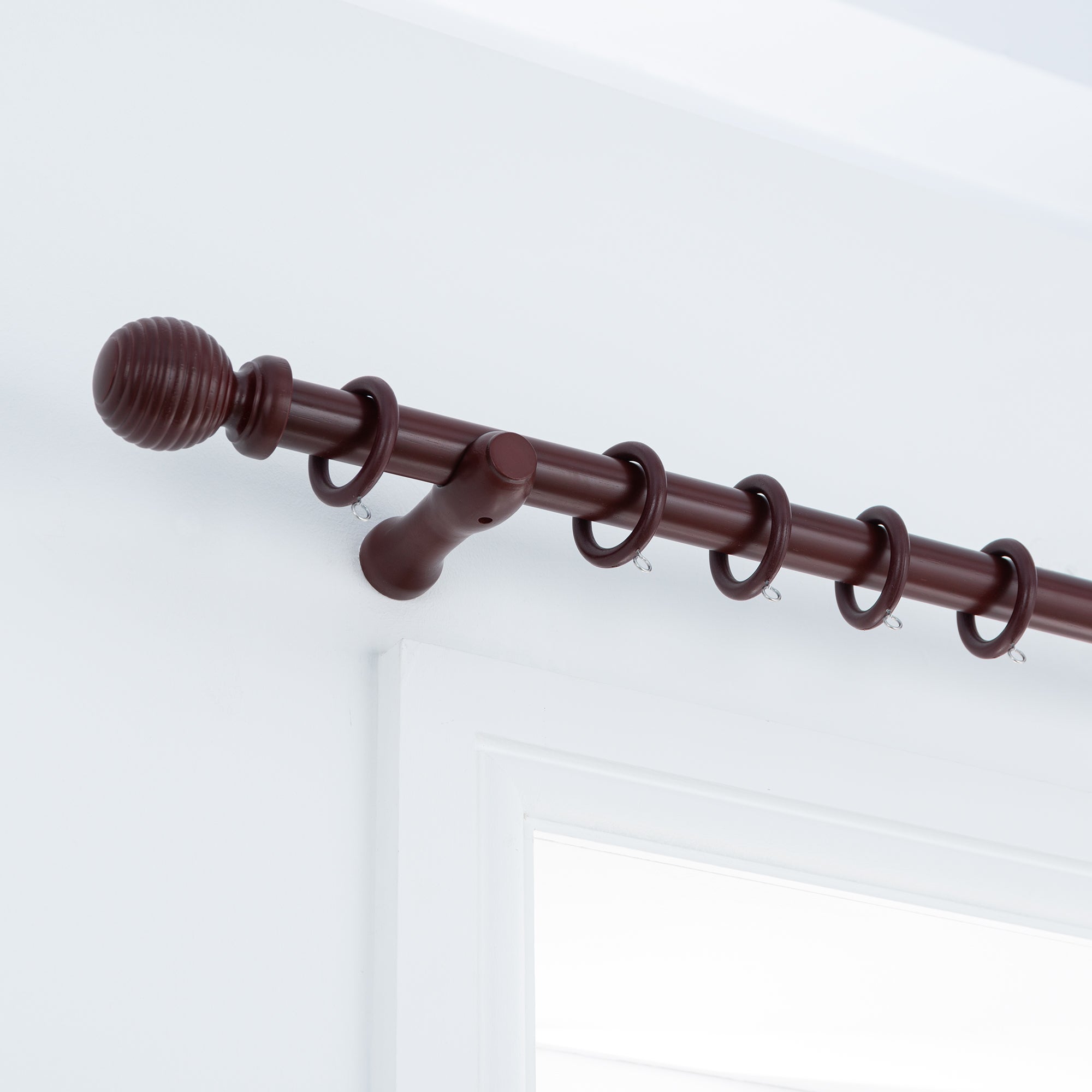 Arden Wooden Curtain Pole Brown