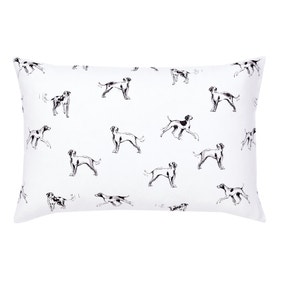 Joules Sketchy Dog 100% Brushed Cotton Standard Pillowcase Pair
