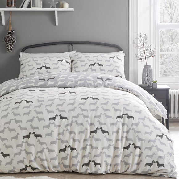 Dudley Love Grey Duvet Cover Set | Dunelm