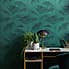 Flock Tropical Leaves Emerald Wallpaper
