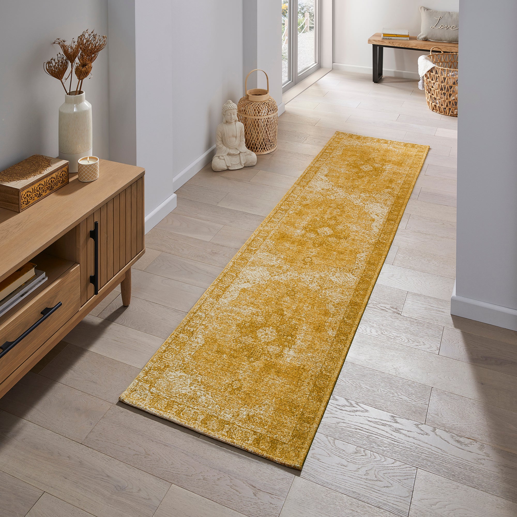 Click to view product details and reviews for Mila Traditional Runner Yellow.