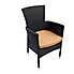 Avignon Dining Table with 4 Stockholm Black Chairs Set Natural