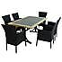 Wilmington Dining Table with 6 Stockholm Chairs Set Natural