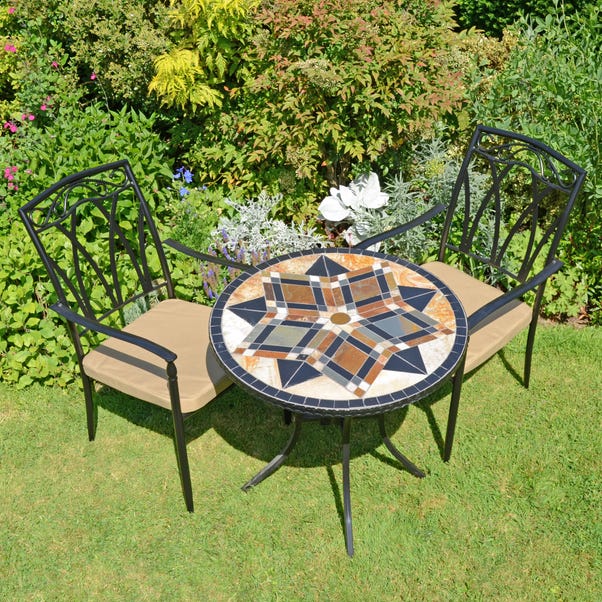 Darwin Table with 2 Ascot Chairs Set MultiColoured