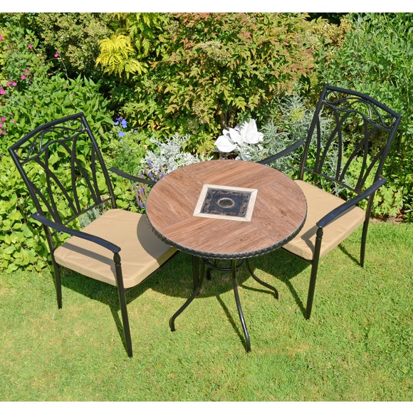Harrison 71cm Bistro Table Set With 2 Austin Chairs