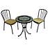 Villena Table with 2 Milan Chairs Set MultiColoured