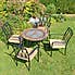 Villena Table with 4 Ascot Chairs Set MultiColoured