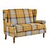 Oswald Compact 2 Seater Sofa Old Gold Oswald Wingback