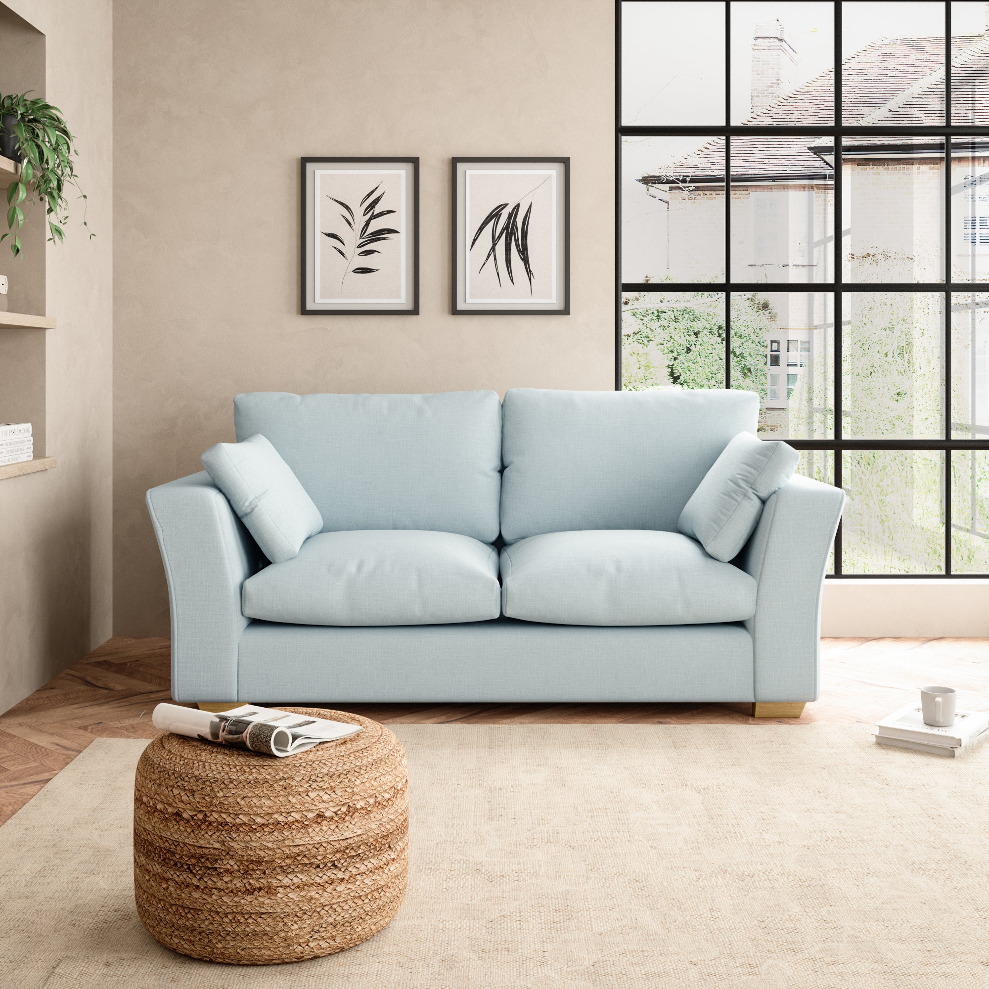 Blakeney 2 Seater Sofa Light Blue