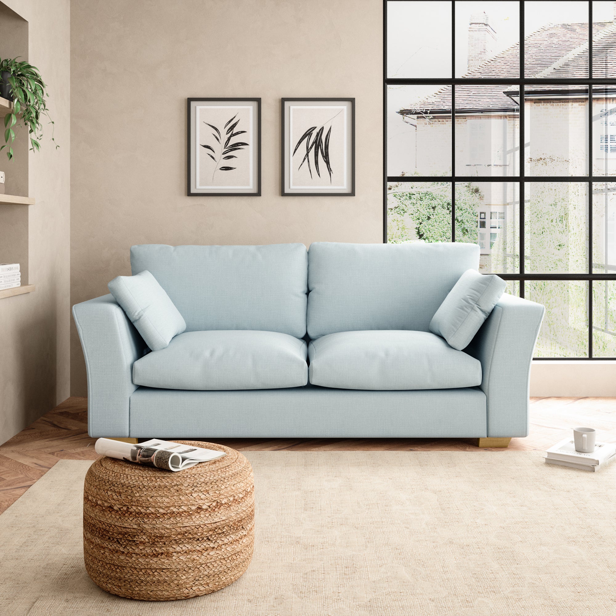 Blakeney 3 Seater Sofa Light Blue