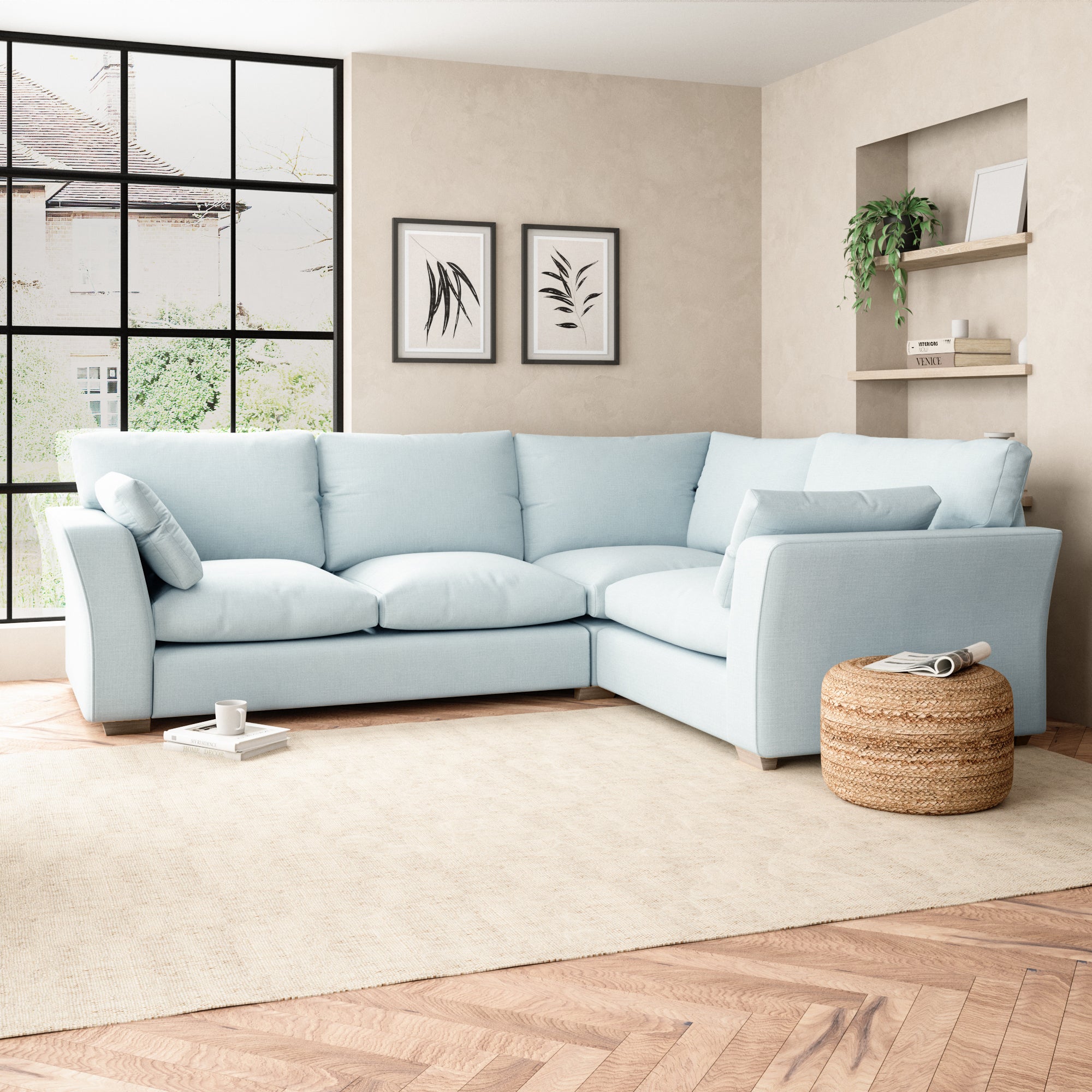 Blakeney Corner Sofa Light Blue