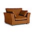 Blakeney Luxury Velvet Snuggle Chair Luxury Velvet Orange Umber