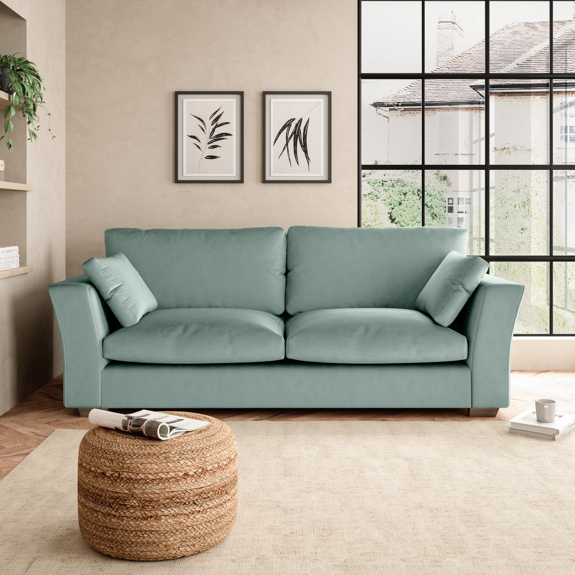 Blakeney 4 Seater Sofa Light Green