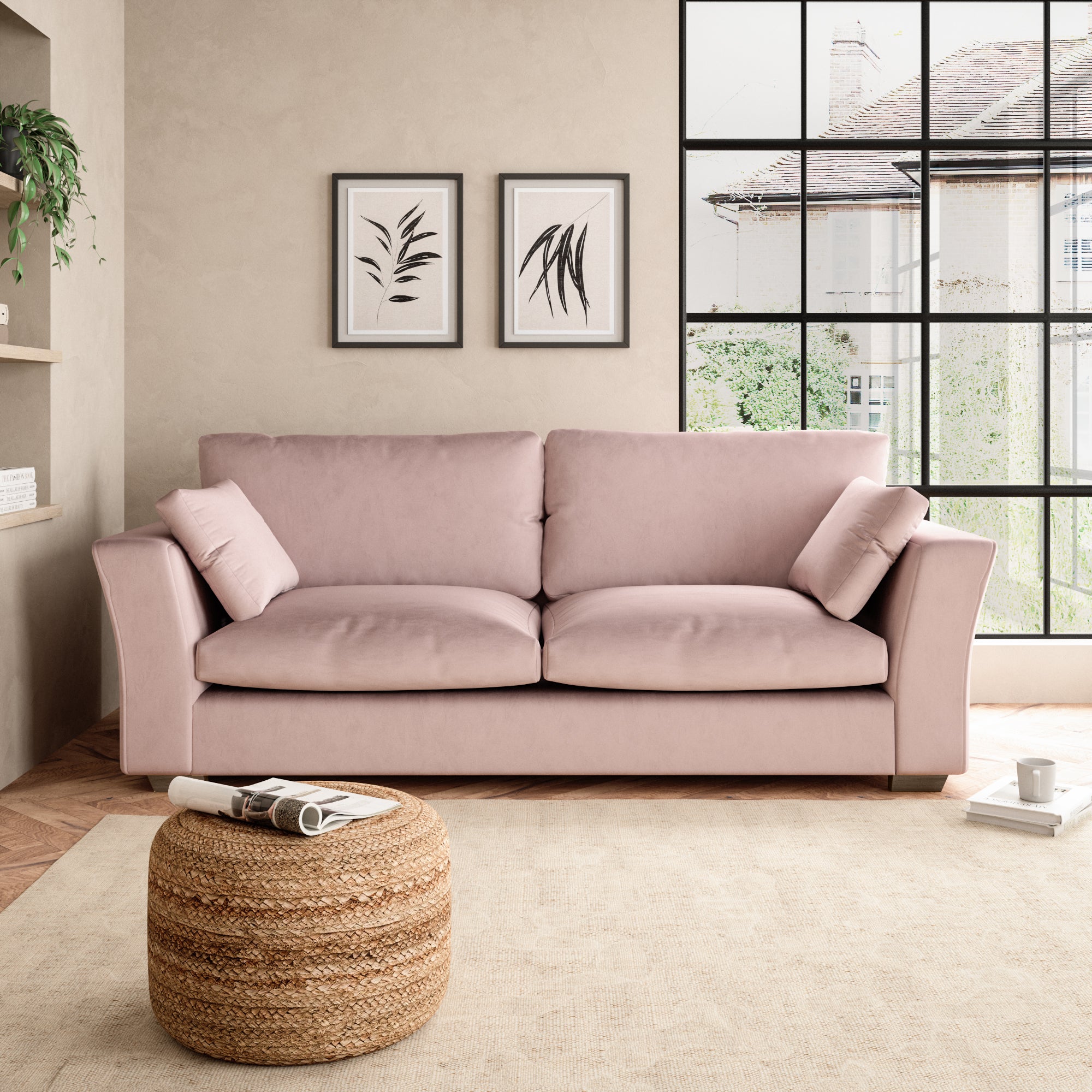 Blakeney 4 Seater Sofa Pink