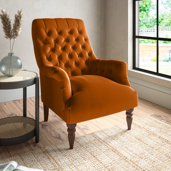 Orange Armchairs Burnt Orange Dunelm