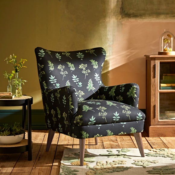 Leaf print armchair sale