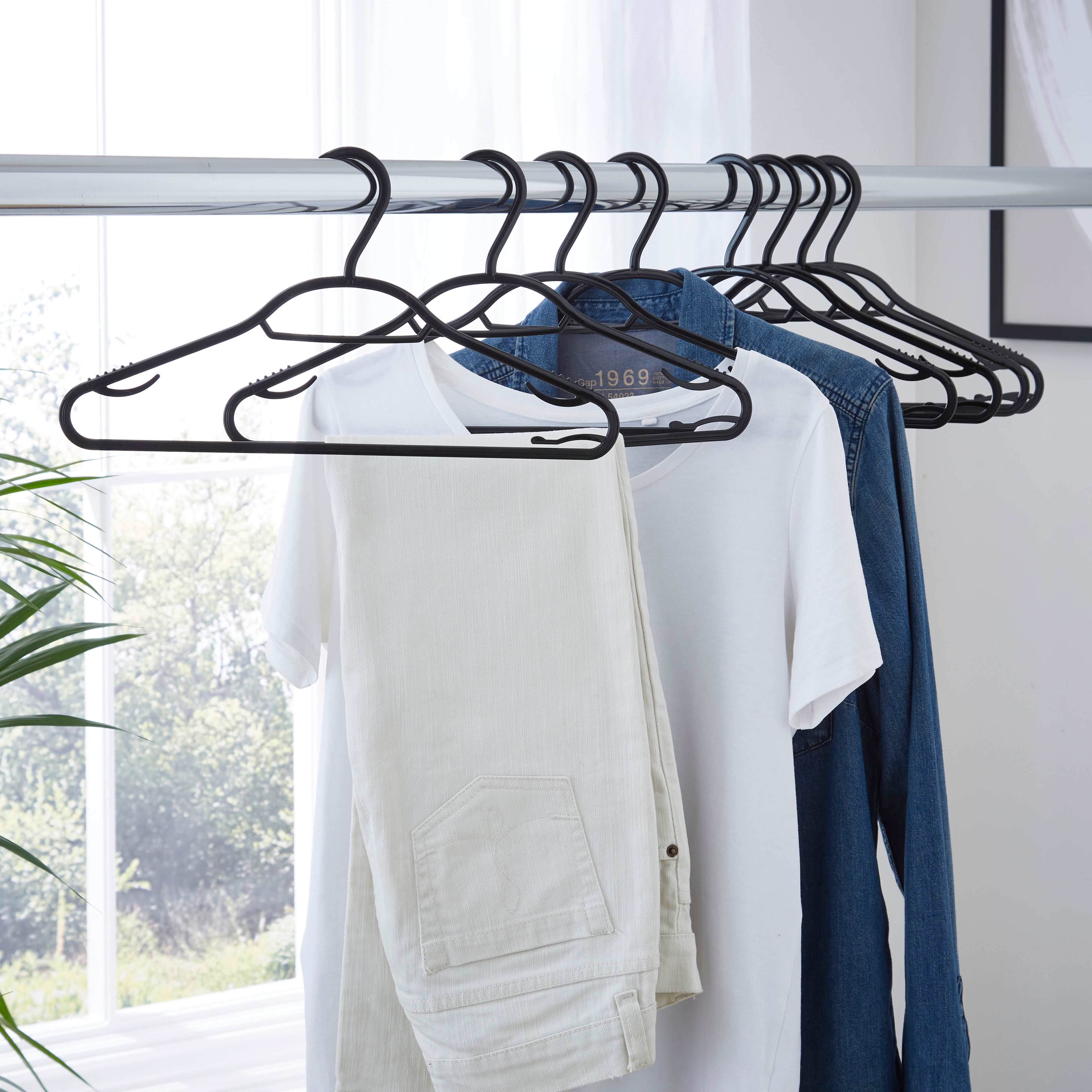 How to stop clothes from slipping off hangers?
