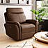 Monte Faux Suede Manual Reclining Armchair Pinecone