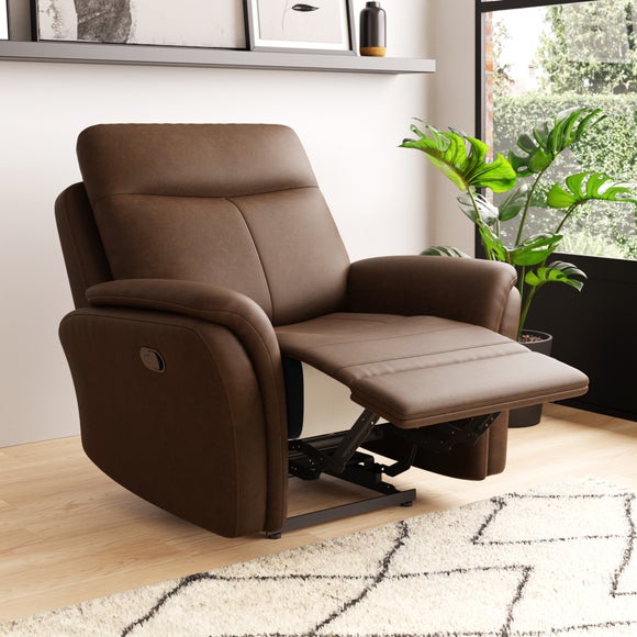 brown suede recliner