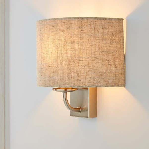 Preston Natural Shaded Wall Light Twin Pack image 1 of 5