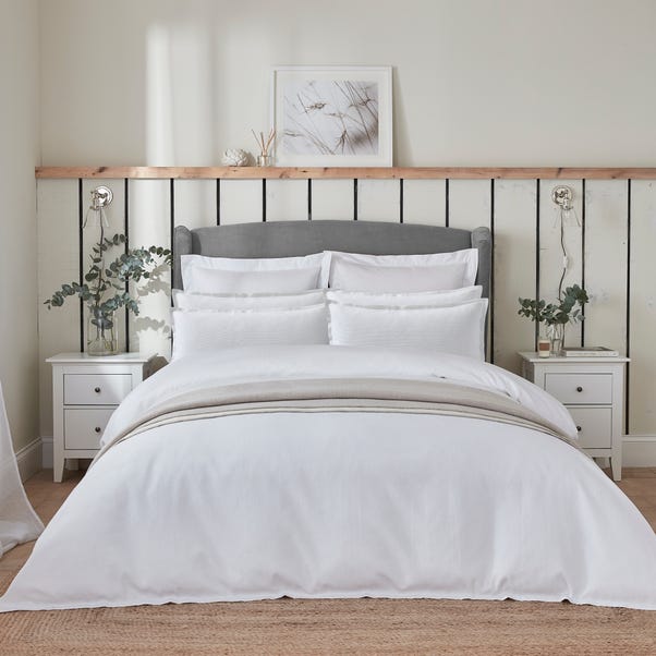Dorma Purity Tetbury 100% Cotton Duvet Cover and Pillowcase Set image 1 of 6
