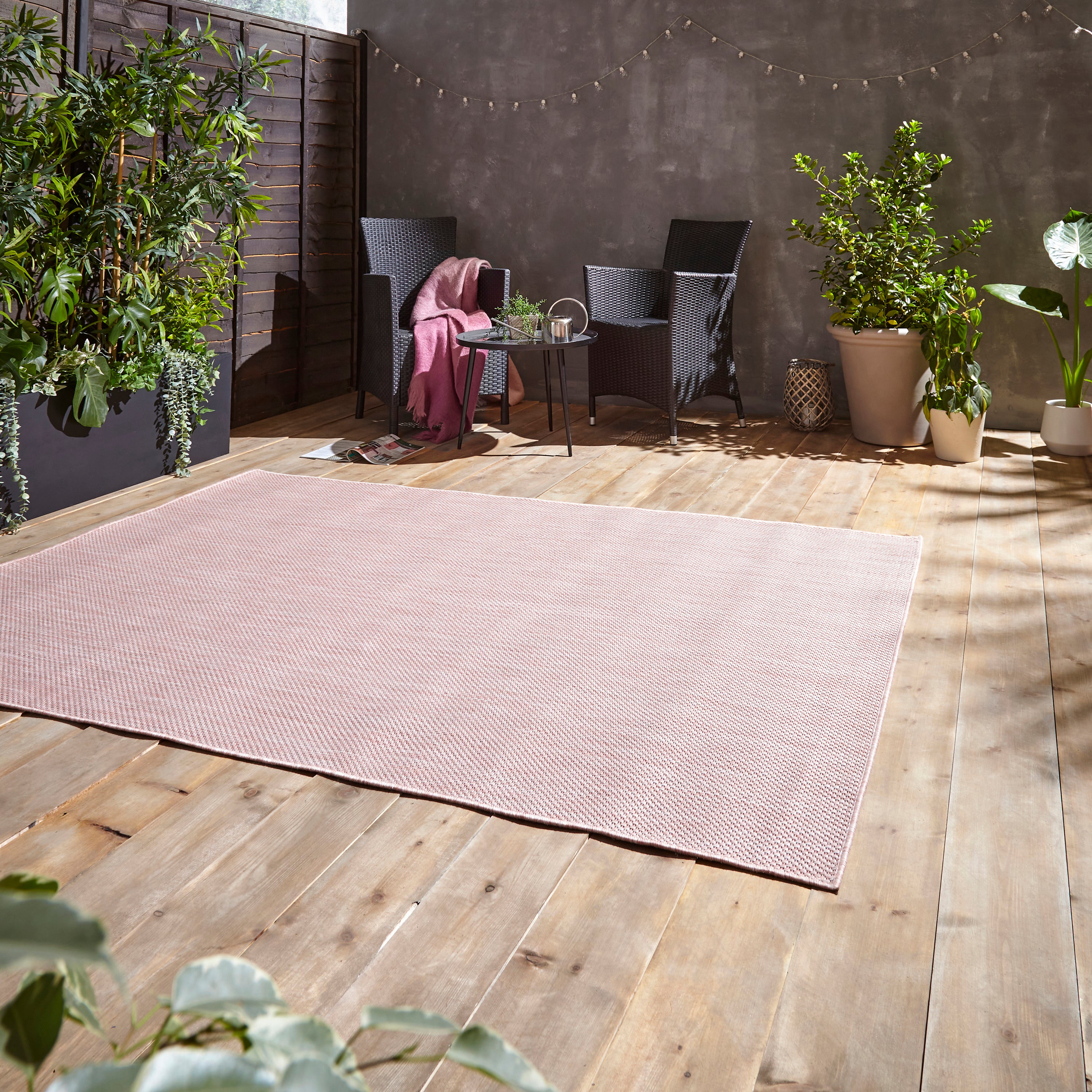 Pop Outdoors Rug Rose