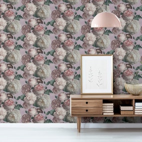 Highgrove Floral Blush and Pink Wallpaper