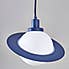 Saturn 1 Light Pendant Ceiling Fitting Blue