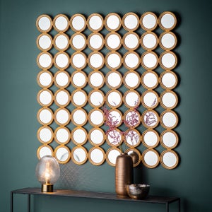 Larysa Circles Square Wall Mirror