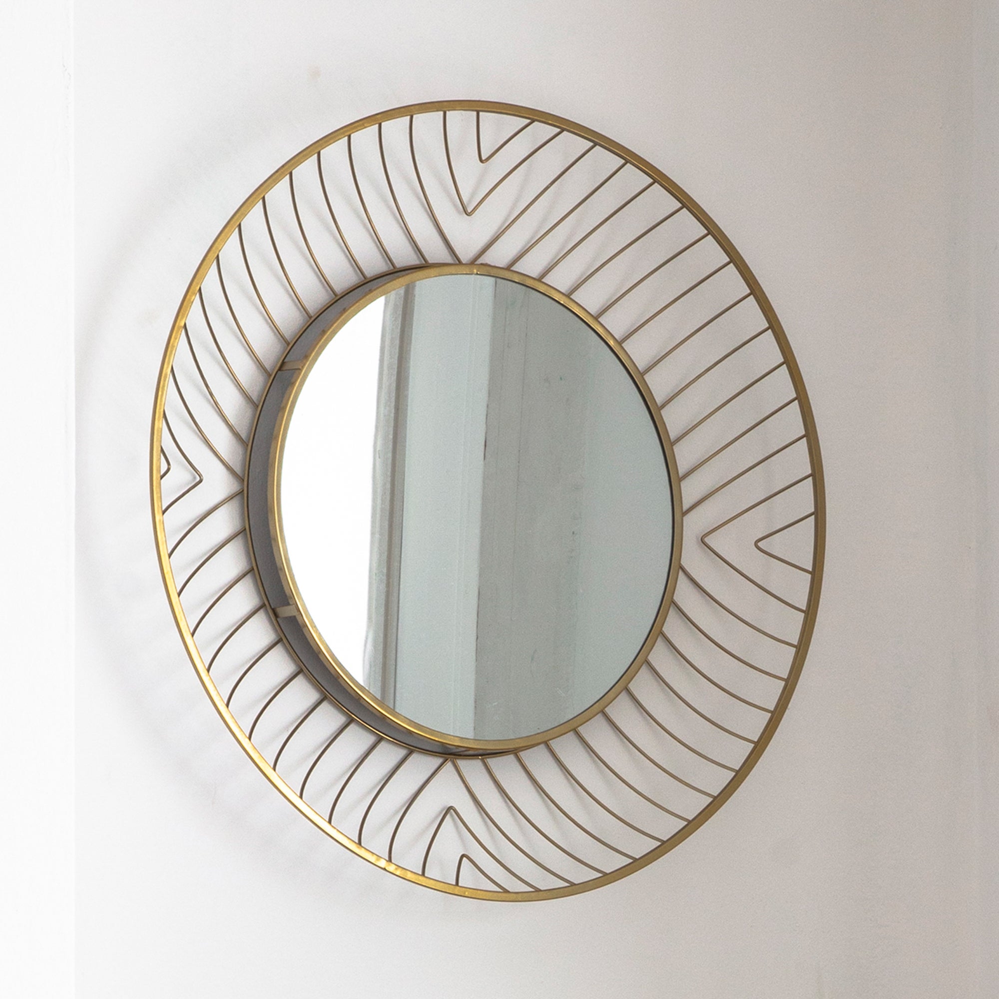 Click to view product details and reviews for Chloe Wall Mirror 80cm Gold Effect.