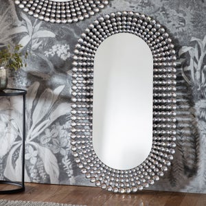 Cedar & Sage Sheraton Jewelled Oval Wall Mirror