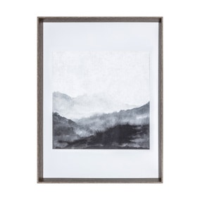 Dark Valley Abstract Print Framed Art
