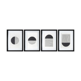 Set of 4 Abstract Formation Framed Art 