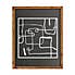 Roswell Line Drawing Framed Art Black and white