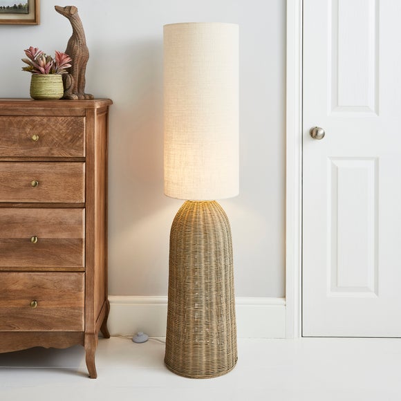 dunelm rattan floor lamp