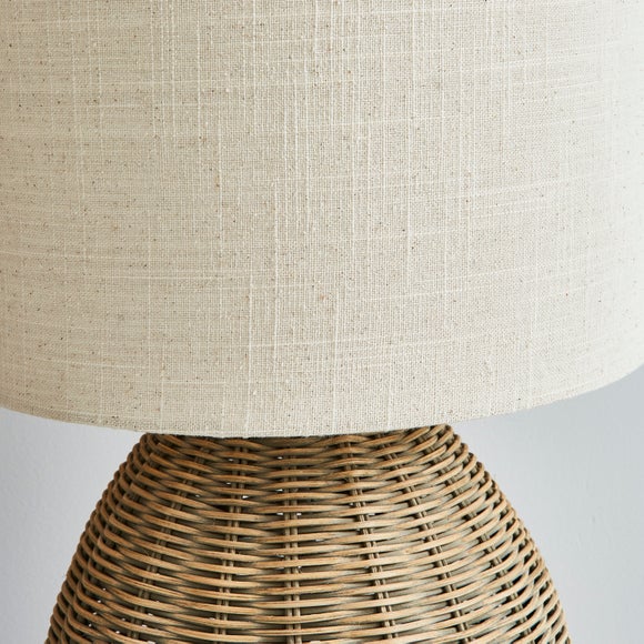 dunelm rattan floor lamp