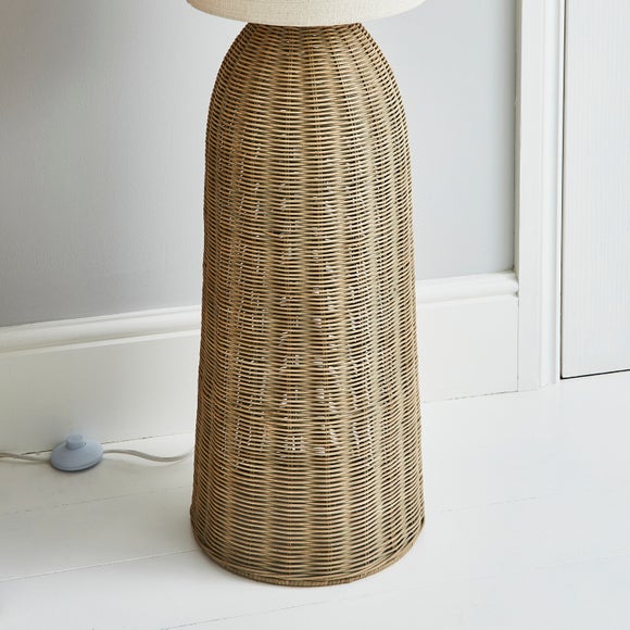 dunelm rattan floor lamp