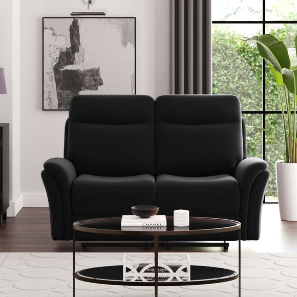 Dunelm black deals leather sofa