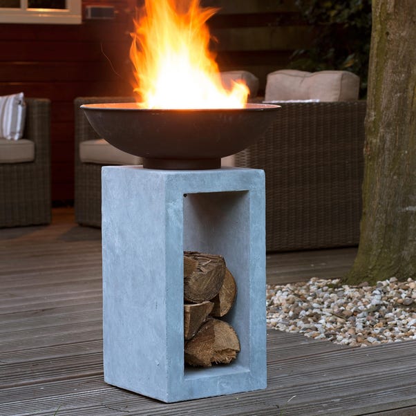 Fire Pit & Square Console Cement image 1 of 3