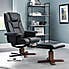 Malmo Faux Leather Swivel Recliner  Black