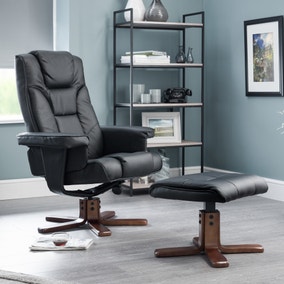 Malmo Faux Leather Swivel Recliner 