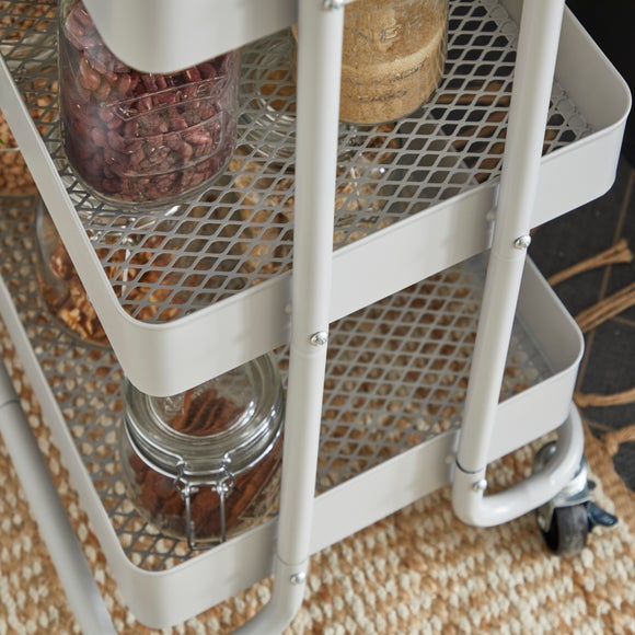 3 Tier Metal Storage Trolley Dunelm