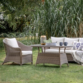 Granville Grey Round Country Sofa Dining Set